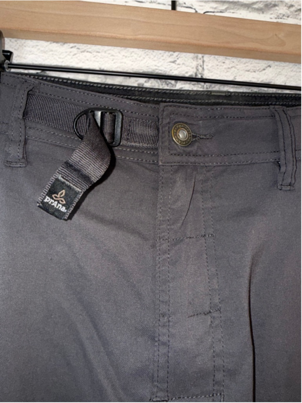 Men's Prana Zion Gray Cargo Pants size Large 30 inseam Adjustable Hiking Pants - Picture 4 of 16